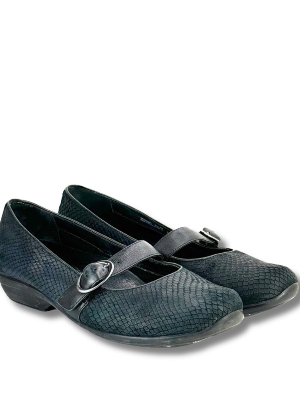 Dansko Mary Jane Shoes EU 40 US 9.5-10 Black ORLA Snakeskin Leather Buckle